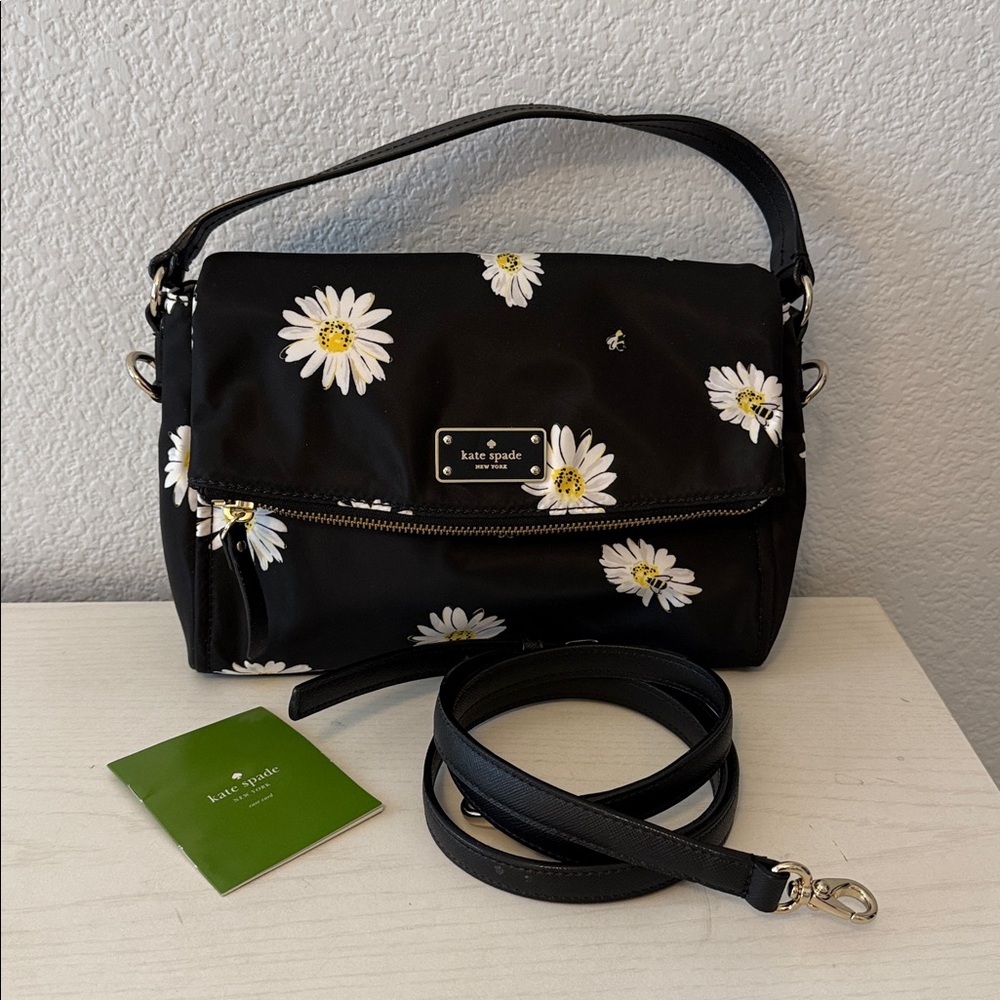 kate spade Black Daisy Print Crossbody Bag - Picture 4 of 6